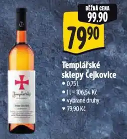 Albert Templářské sklepy Čejkovice nabídka