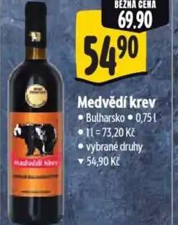 Albert Medvědí krev nabídka