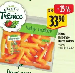 Albert Menu inspirace Baby mrkev nabídka