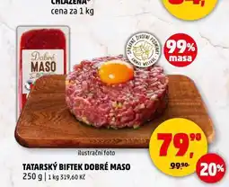 Penny Market Tatarský biftek dobré maso nabídka
