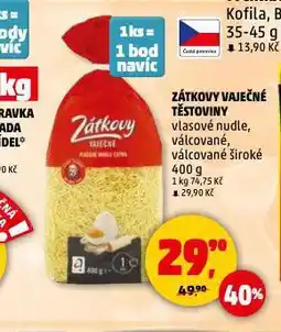 Penny Market Zátkovy vaječné těstoviny nabídka