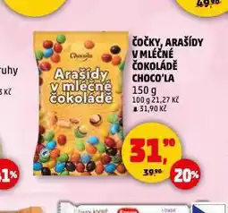 Penny Market Arašídy v mléčné čokoládě choco'la nabídka