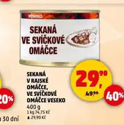 Penny Market Sekaná ve svíčkové omáčce gustito nabídka