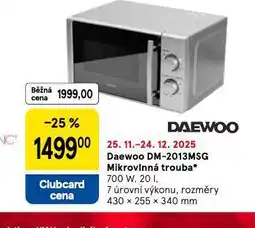 Tesco Daewoo mikrovlnná trouba nabídka