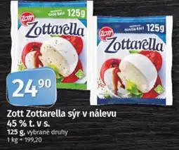 Coop Zott Zottarella sýr v nálevu 45% t.v.s nabídka