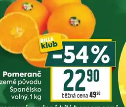 Billa Pomeranč nabídka