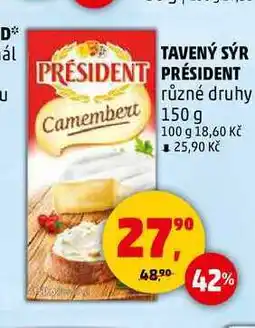 Penny Market TAVENÝ SÝR PRÉSIDENT, 150 g nabídka