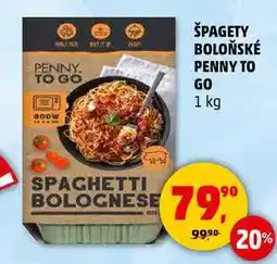 Penny Market ŠPAGETY BOLOŇSKÉ PENNY TO GO, 1 kg nabídka