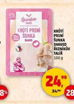 Penny Market KRŮTÍ PRSNÍ ŠUNKA SHAVED ŘEZNÍKŮV TALÍŘ, 100 g nabídka