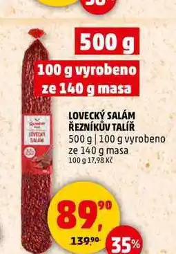 Penny Market LOVECKÝ SALÁM ŘEZNÍKŮV TALÍŘ, 500 g nabídka