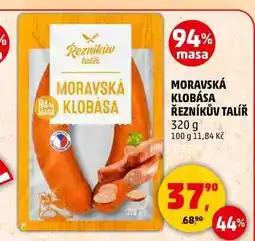 Penny Market MORAVSKÁ KLOBÁSA ŘEZNÍKŮV TALÍŘ, 320 g nabídka