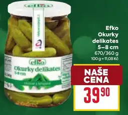 Billa Efko Okurky delikates 5-8 cm nabídka