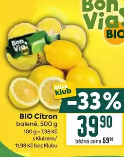 Billa BIO Citron nabídka