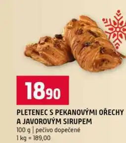 Terno PLETENEC S PEKANOVÝMI OŘECHY A JAVOROVÝM SIRUPEM 100 g pečivo dopečené nabídka