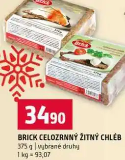 Terno BRICK CELOZRNNÝ ŽITNÝ CHLÉB 375 g vybrané druhy nabídka