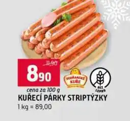 Terno KUŘECÍ PÁRKY STRIPTÝZKY 1 kg 100g nabídka