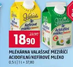 Terno MLÉKÁRNA VALAŠSKÉ MEZIŘÍČÍ ACIDOFILNÍ KEFÍROVÉ MLÉKO 0,5l nabídka