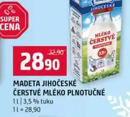 Terno MADETA JIHOČESKÉ MLEKO ČERSTVE 35 ČERSTVÉ MLÉKO PLNOTUČNÉ 1l 3,5% tuku nabídka