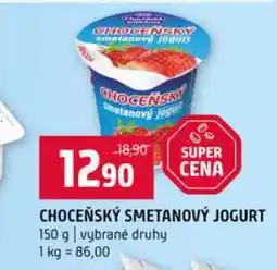 Terno CHOCEŇSKÝ SMETANOVÝ JOGURT 150 g vybrané druhy nabídka
