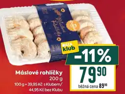 Billa Máslové rohlíčky nabídka