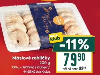 Billa Máslové rohlíčky nabídka