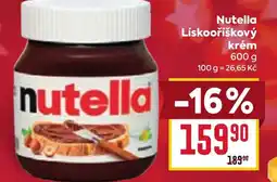 Billa Nutella Lískooříškový krém nabídka