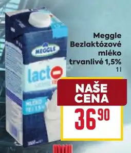Billa MEGGLE Bezlaktózové mléko trvanlivé 1,5% nabídka