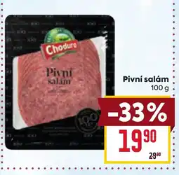 Billa Chodura Pivní salám nabídka