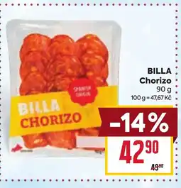 Billa BILLA Chorizo nabídka