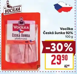 Billa Vocílka Česká šunka 92% nabídka