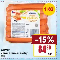 Billa Clever Jemné kuřecí párky nabídka