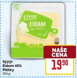 Billa Syyyr! Eidam 45% Plátky nabídka