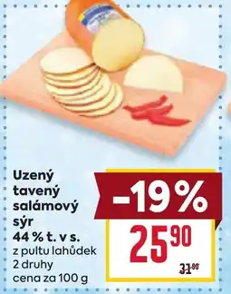 Billa Uzený tavený salámový sýr 44% t. vs. nabídka