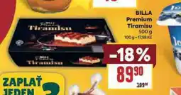 Billa Billa premiu tiramisu nabídka
