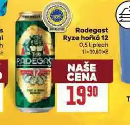 Billa Pivo radegast ryze hořká 12 nabídka