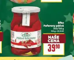 Billa Efko feferony páliví nabídka