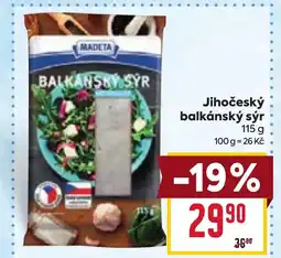 Billa Jihočeský balkánský sýr nabídka