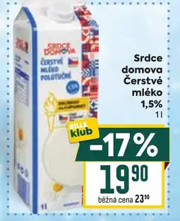 Billa Srdce domova Čerstvé mléko 1,5% nabídka