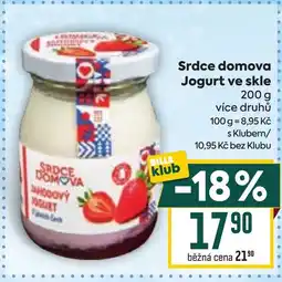 Billa Srdce domova Jogurt ve skle nabídka