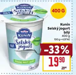 Billa Kunín Selský jogurt bílý nabídka