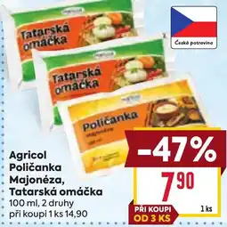 Billa Agricol Poličanka Majonéza, Tatarská omáčka nabídka