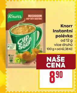 Billa Knorr Instantní polévka nabídka