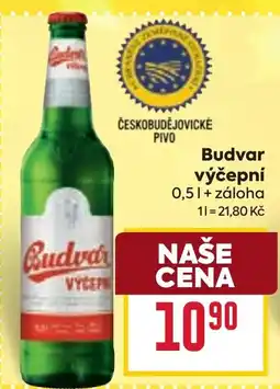 Billa Budvar výčepní nabídka