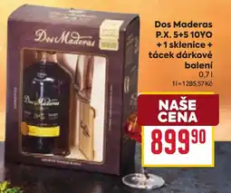 Billa Dos Maderas P.X. 5+5 10YO +1 sklenice + tácek dárkové balení nabídka