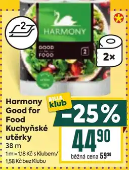 Billa Harmony Good for Food Kuchyňské utěrky nabídka