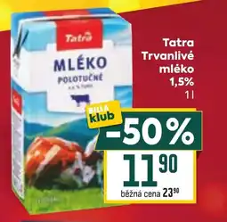 Billa Tatra Trvanlivé mléko 1,5% nabídka