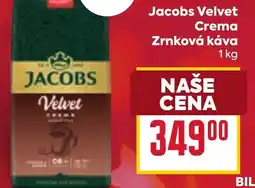 Billa JACOBS Velvet Crema Zrnková káva nabídka