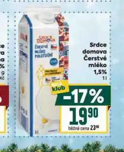 Billa Čerstvé mléko 1,5% nabídka