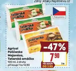 Billa Agricol poličanka majonéze, tatarská omáčka nabídka