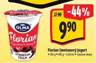 Albert Florian smetanový jogurt nabídka